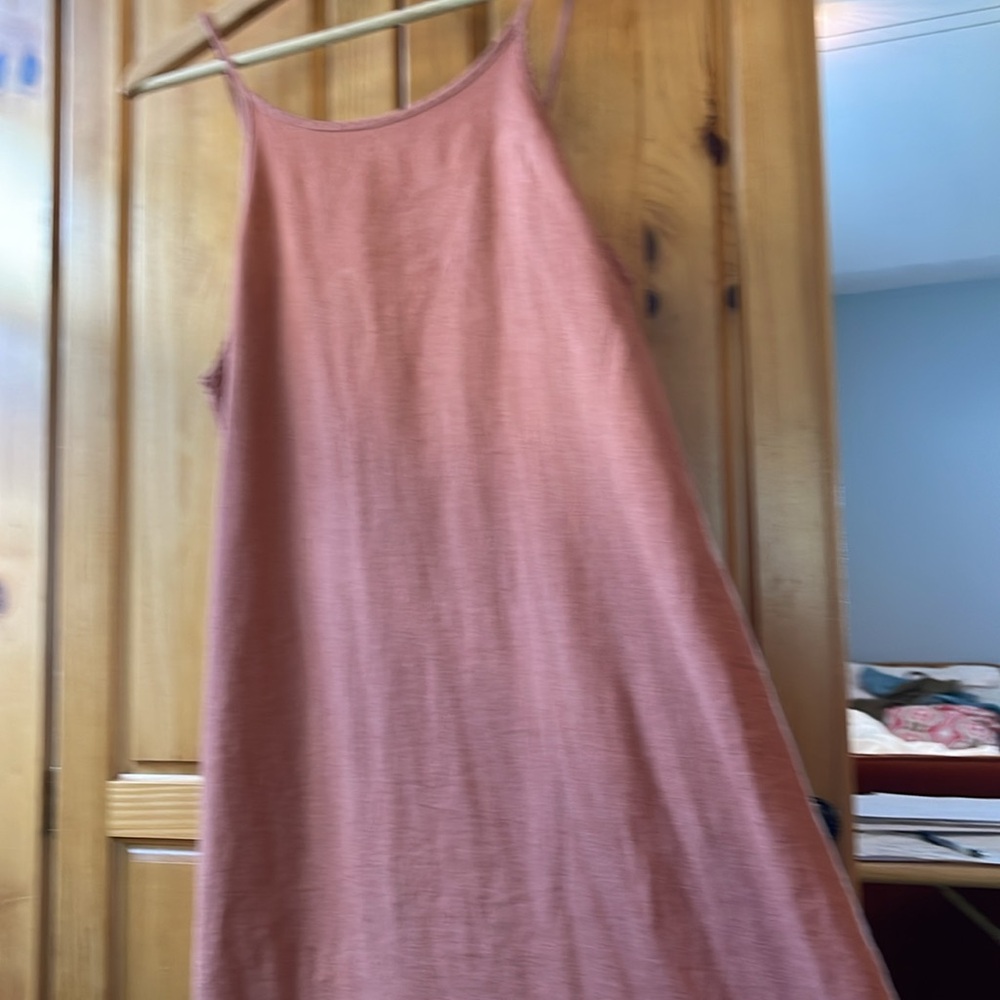 Arkitaip - Gerda Ruffled Slip Dress - Tangerine - M - 100% Linen - Picture 10 of 15